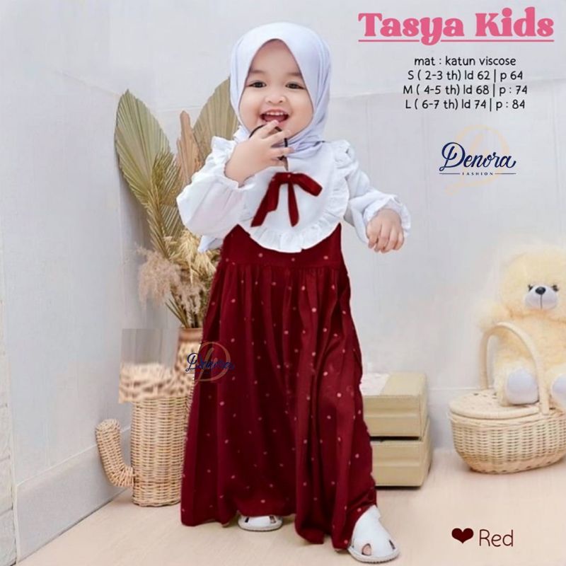 Tasya Kids Dress/Gamis Anak/Baju Muslim Anak/Baku Anak