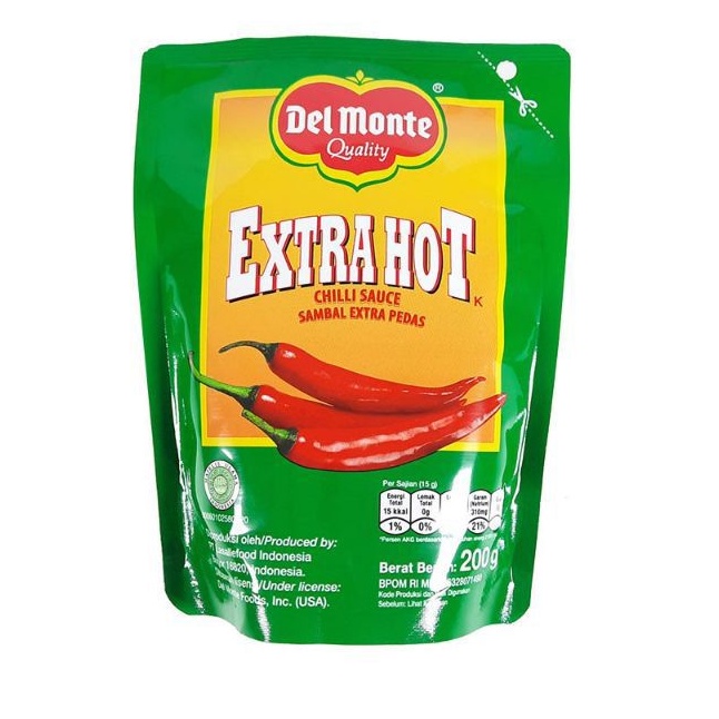 

Del Monte Saus Sambal Extra Hot Pedas 200gr
