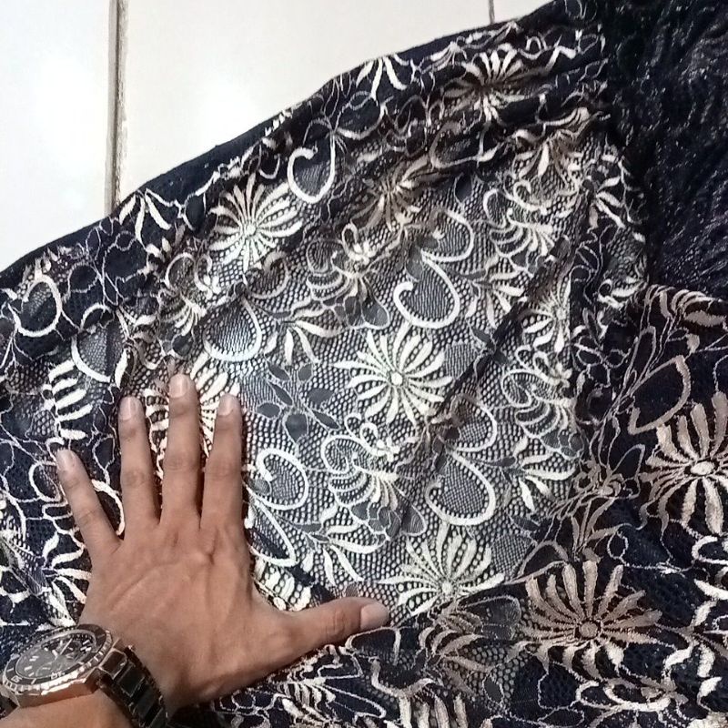 1/2 meter brukat street/ kain brukat kembang