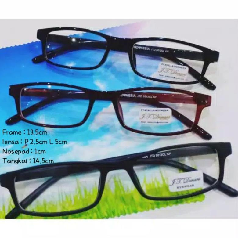 Kacamata frame kecil kotak baca normal minus