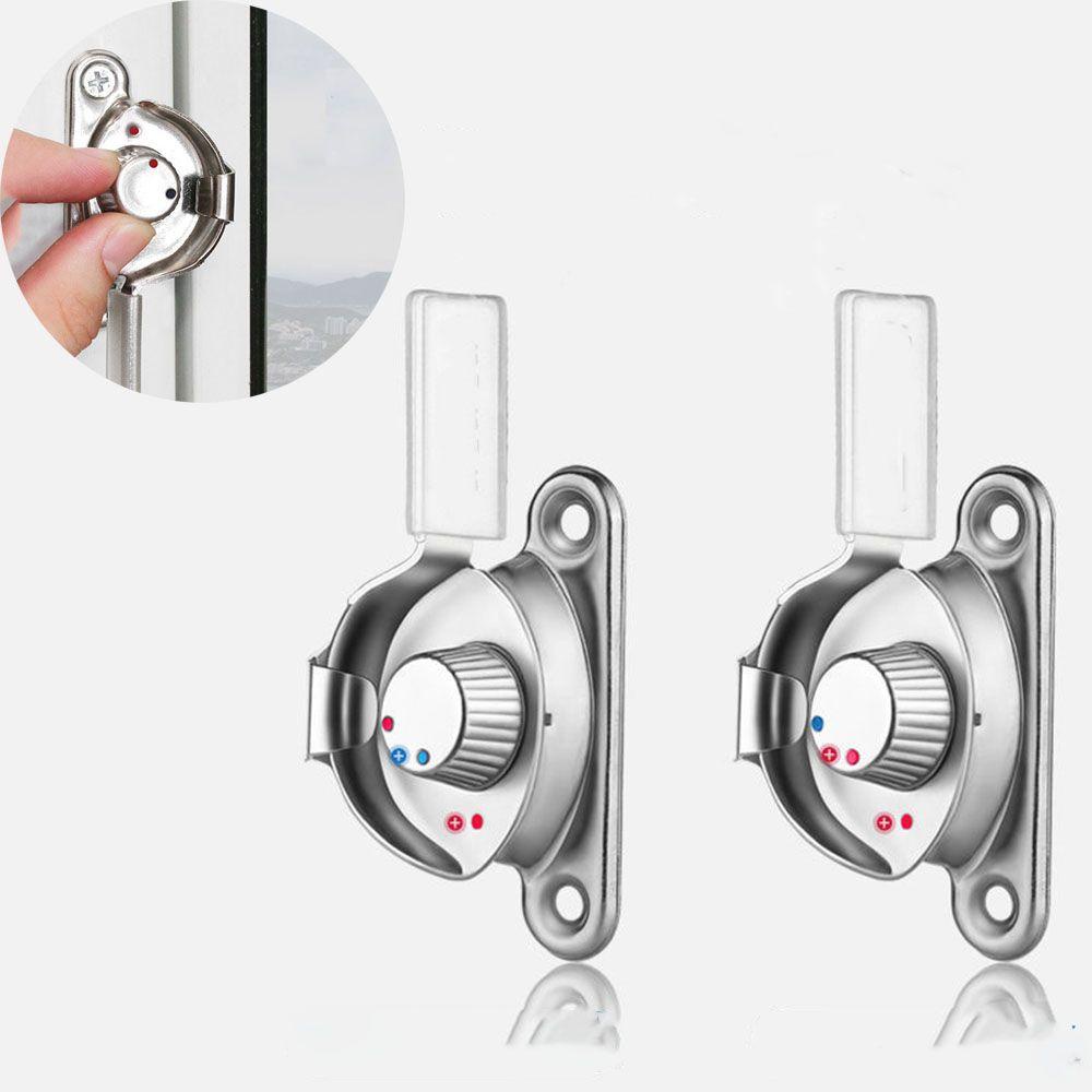 [Elegan] Crescent Lock Stainless Steel Safety Gesper Asuransi Jendela Pintu Geser Rumah Tangga Dua Sisi