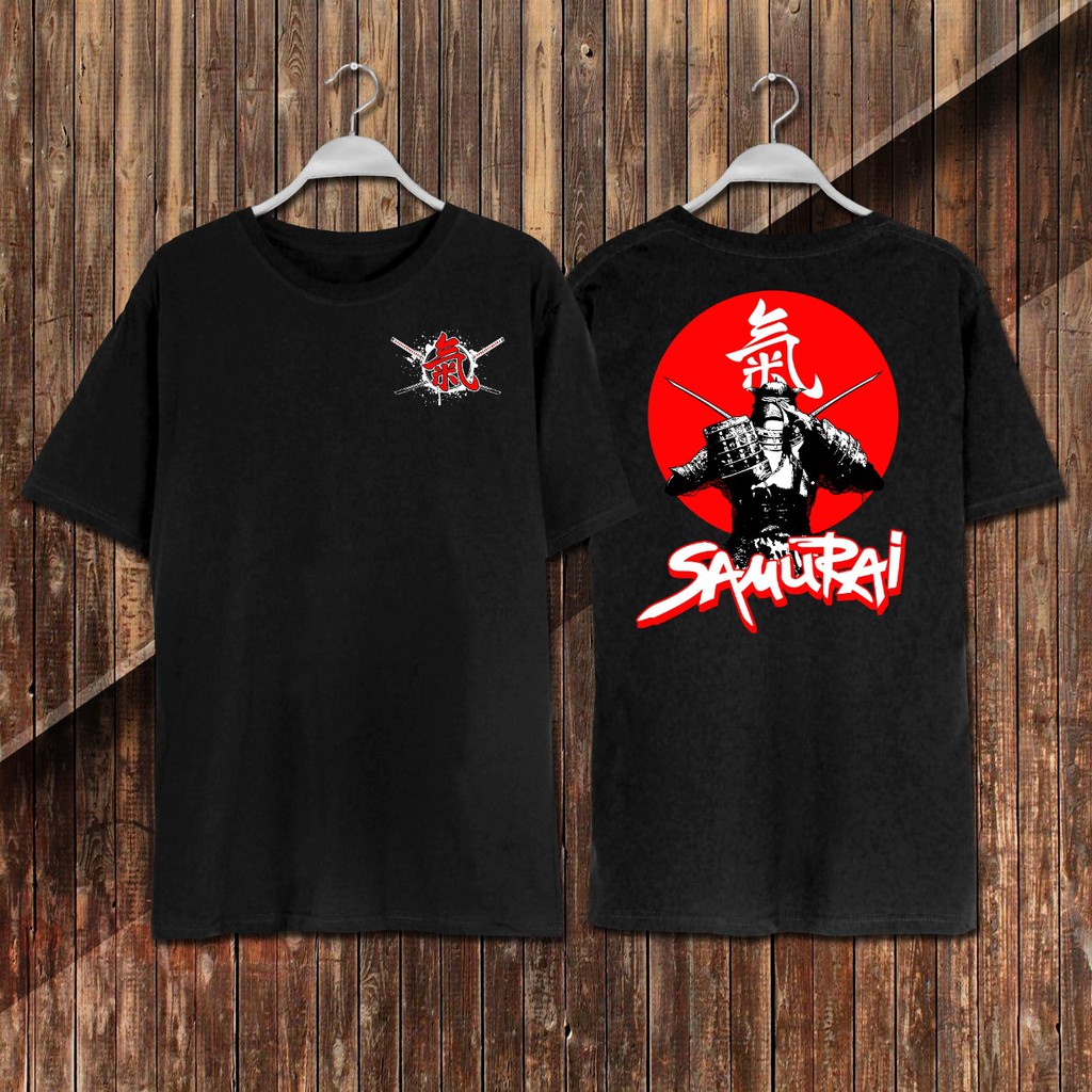 Kaos murah Kaos distro murah baju  distro pria t-shirt murah combed30s smurai max hitam