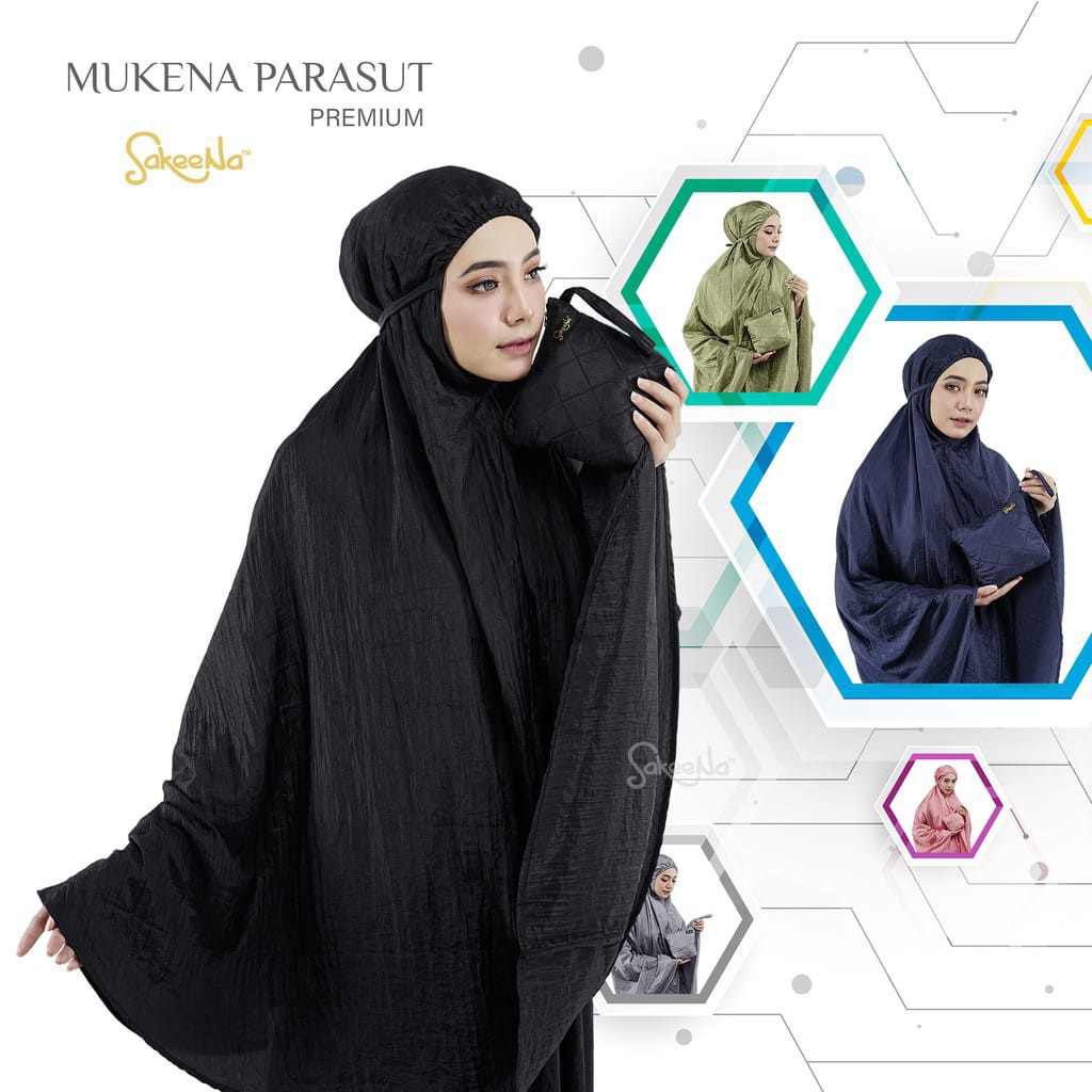 (BISA COD) Mukena Parasut SakeeNa Premium Parasit Travelling Jumbo Dewasa