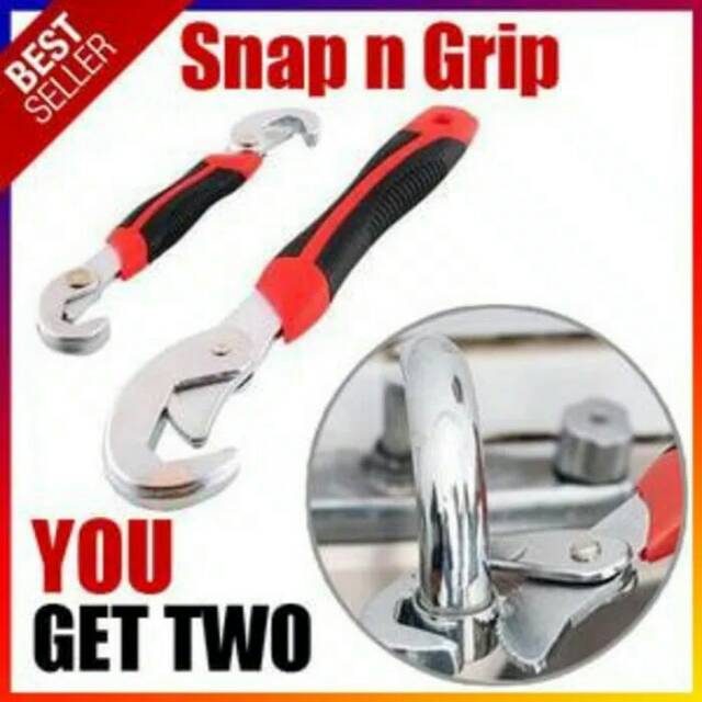 SNAP N GRIP Double kunci inggris pas multifungsi serbaguna universal