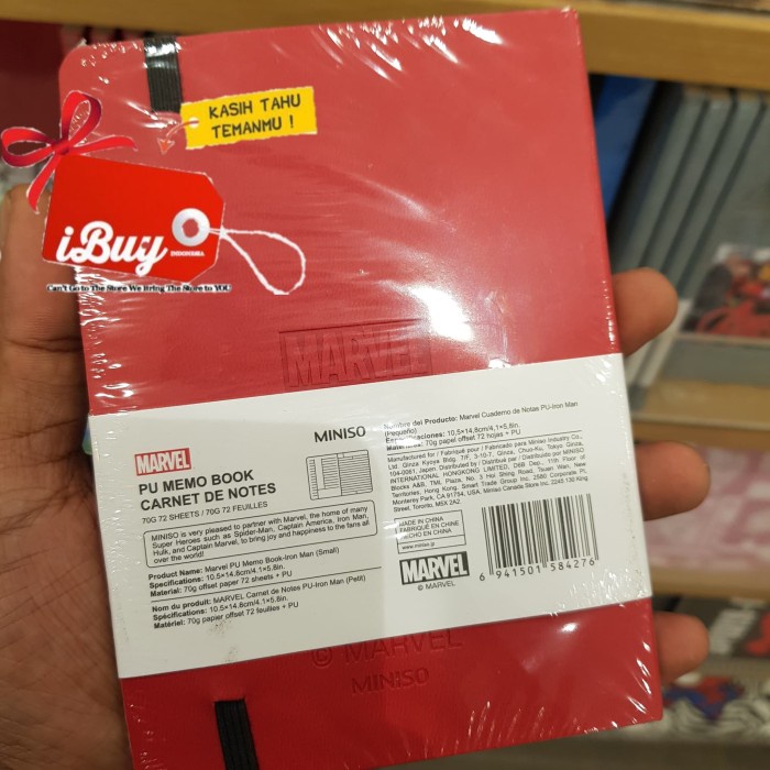 

Gilaa!!! Miniso Ironman Hulk Buster Small Book Notes Red 72 Sheets Trendi