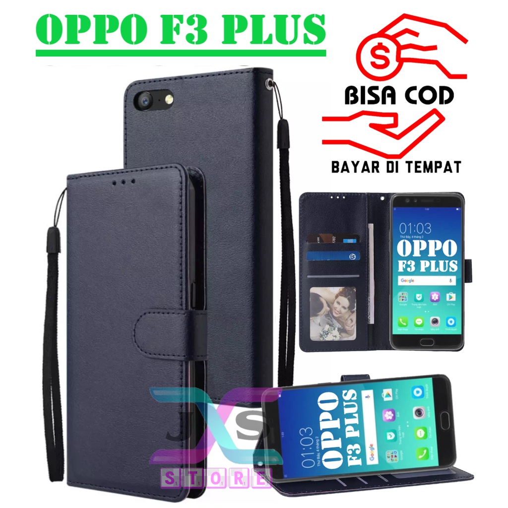 SARUNG BUKU HP UNTUK OPPO F3 PLUS / FLIP WALLET UNTUK OPPO F3 PLUS / LEATHER CASE UNTUK OPPO F3 PLUS