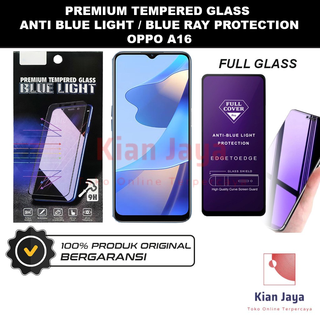 Tempered Glass Oppoo A16 Anti Blue Light Hp Temper Anti Gores