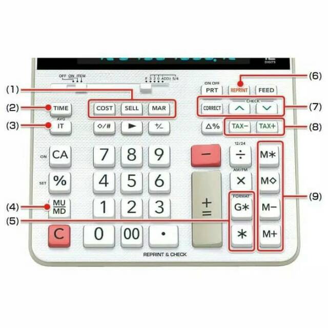 Casio Dr 140 R Kalkulator printing/Printing Kalkulator