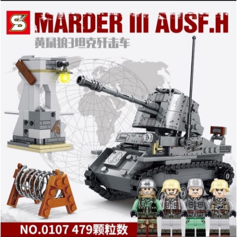 Brick SY 0107 - Tank Marder III AUSF.H
