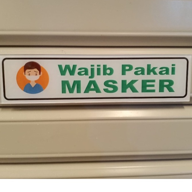 

Akrilik WAJIB PAKAI MASKER PUTIH