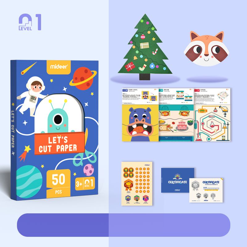 

mideer lets cut paper level 1 beginner