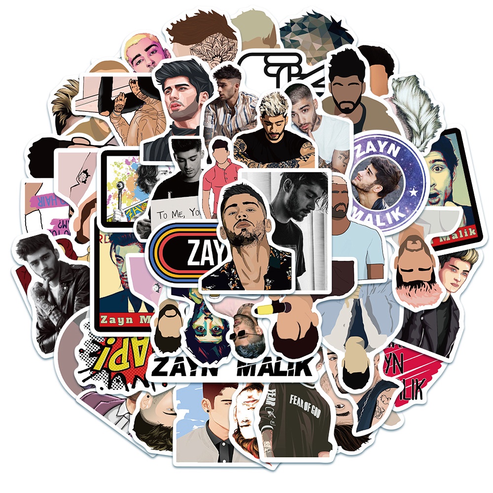 50pcs British singer Zayn Malik graffiti suitcase laptop skateboard guitar waterproof decorative stickers