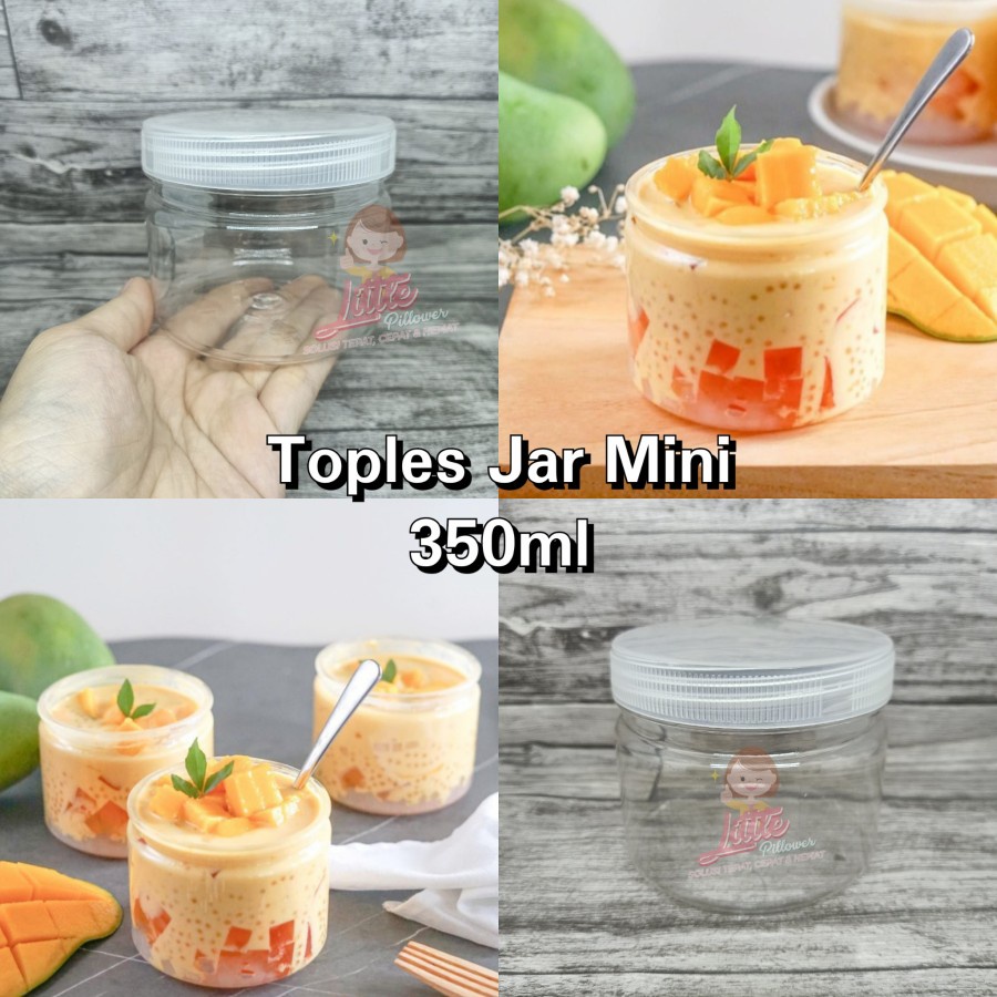 PROMO TERLARIS LPD (ISI 10)Toples Jar Mini 350ml - Toples Kue Snack - Toplea jar tabung dessert mini
