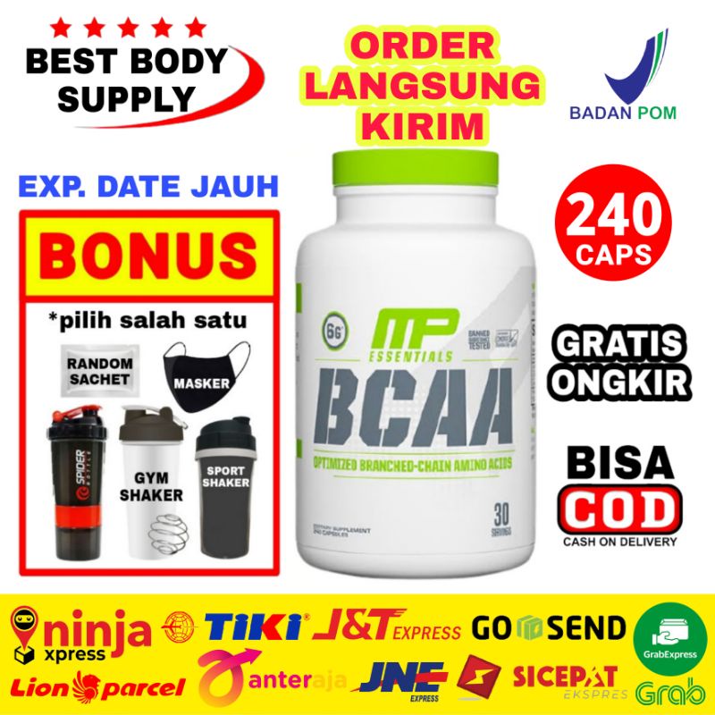 MP BCAA 240 Capsules Muscle Pharm BCAA 240 caps BPOM MP BCAA 3:1:2 MP BCAA 30 serv BPOM MusclePharm 