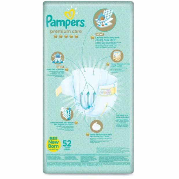 jE7Code Pampers premium Care New Born 52 NB52 pampers NB52 pampers S48 Pampers premium Care S48 K5V3