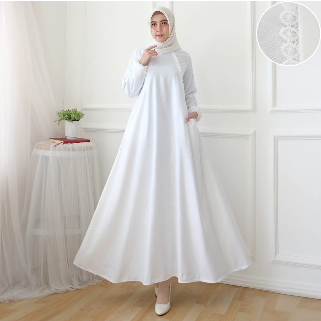 HOPYLOVY - Maxi Dress Wanita Almayra kombinasi Renda