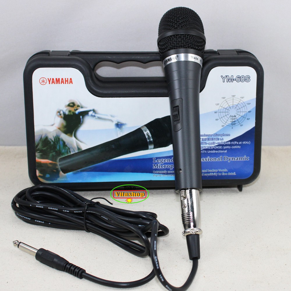 Microphone Kabel Yamaha YM-68S Mic Cable / Mik Karaoke Plus Koper