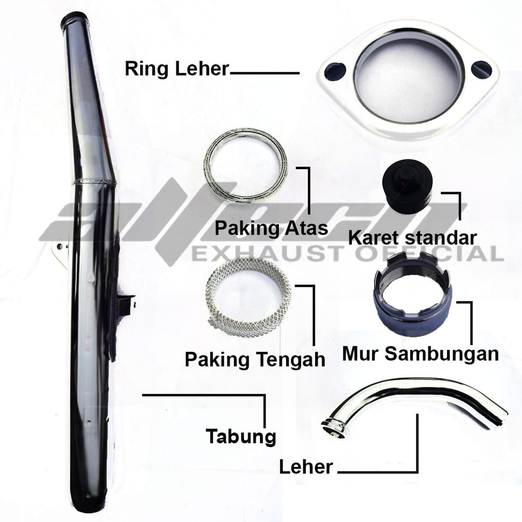 KNALPOT RX KING FULLSET C17 BOBOKAN ALTECH ORIGINAL YAMAHA