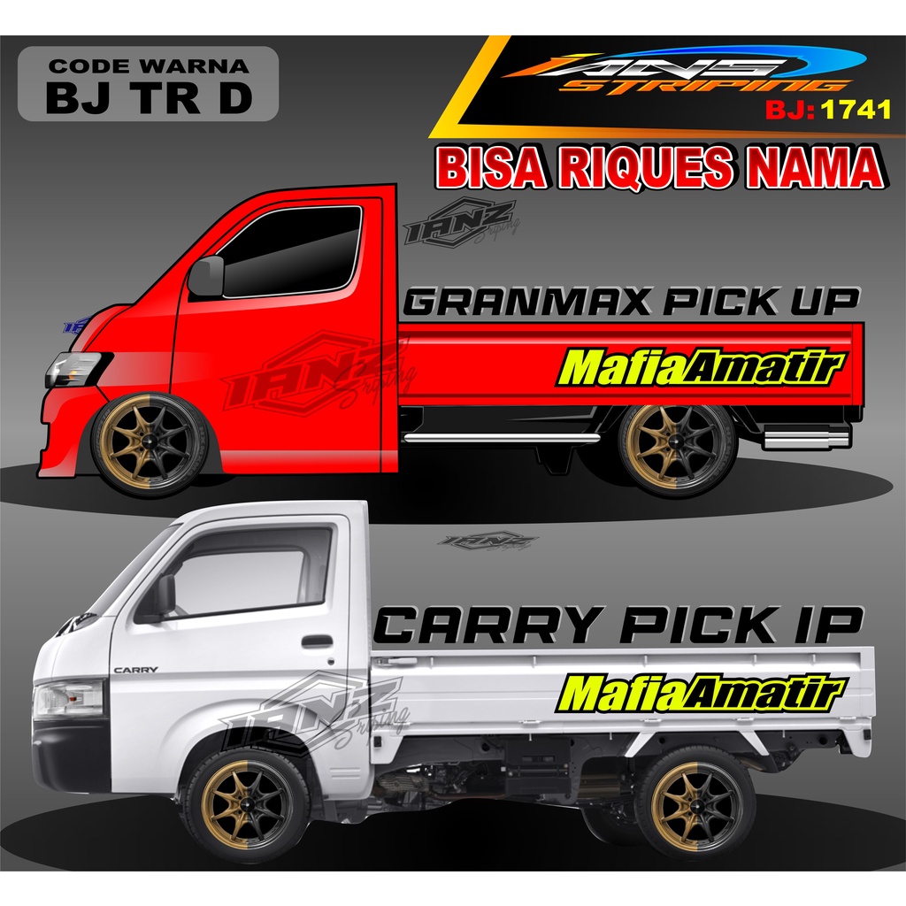 DECAL STIKER TULISAN MAFIA AMATIR BAK SAMPING GRANMAX PICK UP / STICKER BAK SAMPING GRANMAX / DECAL STICKER GRANMAX PICK UP