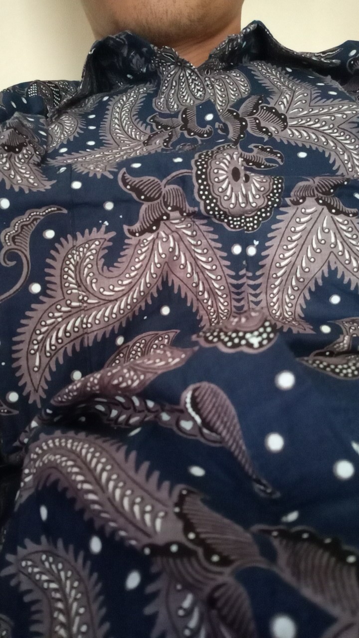 Batik Pria Size M L Xl Xxl  Bswart Batik Hrb026 Kenongo Hem Panjang Padi