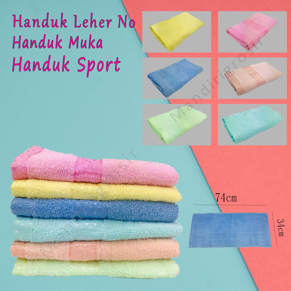 Handuk Muka * Sport * Handuk Leher No * 74x34cm