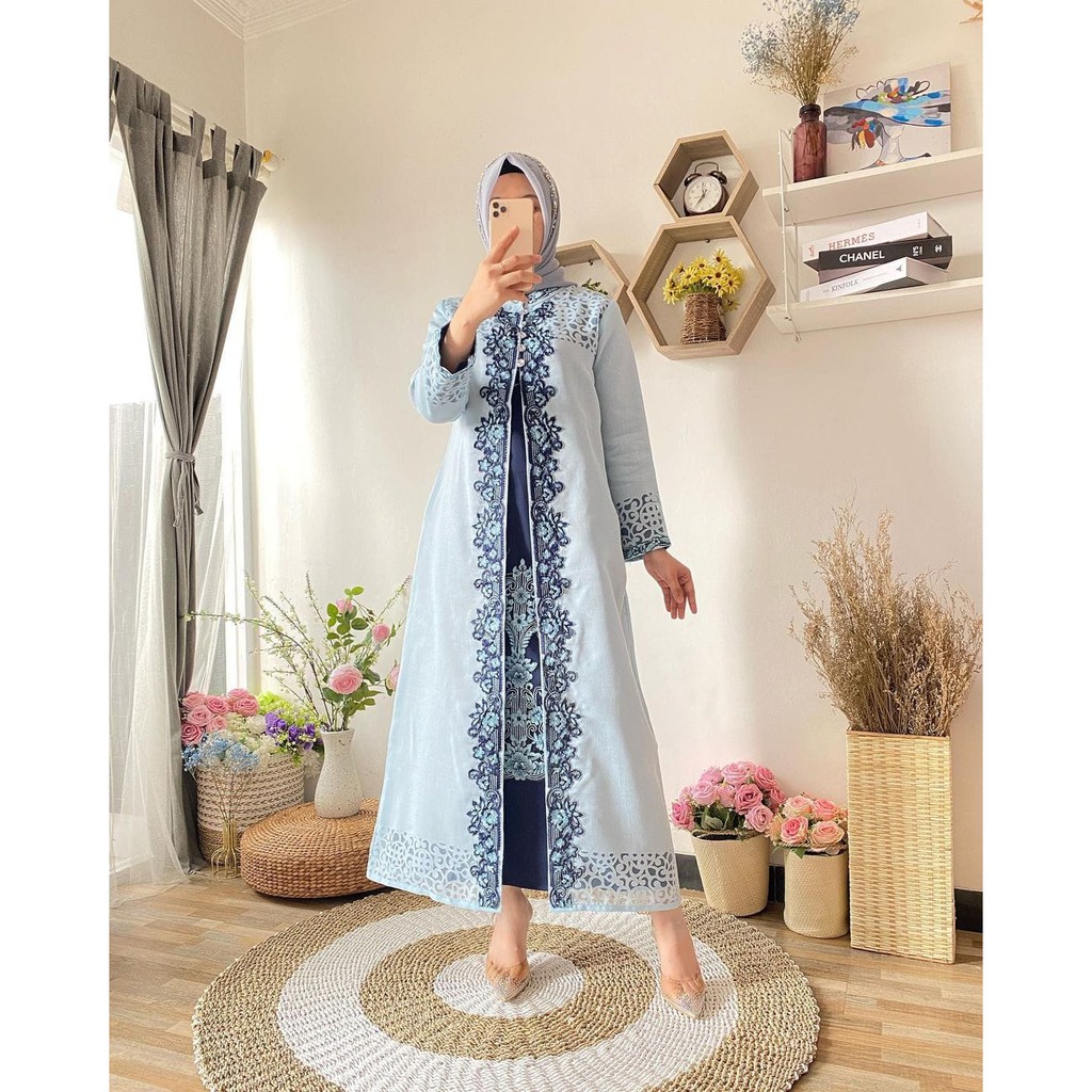 BK>>TERBARU DRESS CARDI/GAMIS LONG CARDIGAN ORIGINAL/GAMIS CARDI MODERN/GAMIS SET CARDI
