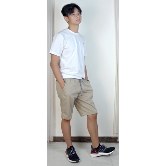 DEVAGO Celana Pendek Pria Katun Chino Premium Domenico Reeb Ori Sport Casual Adem Nyaman M - 4XL