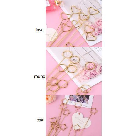 

gold card stick/stick kartu warna emas/kertas bunga buket