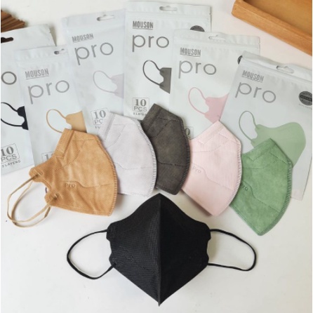KN95 MOUSON PRO MASK KN95 PRO 5PLY ISI 10 PCS DISPOSABLE FACE MASK ORIGINAL EMBOSS