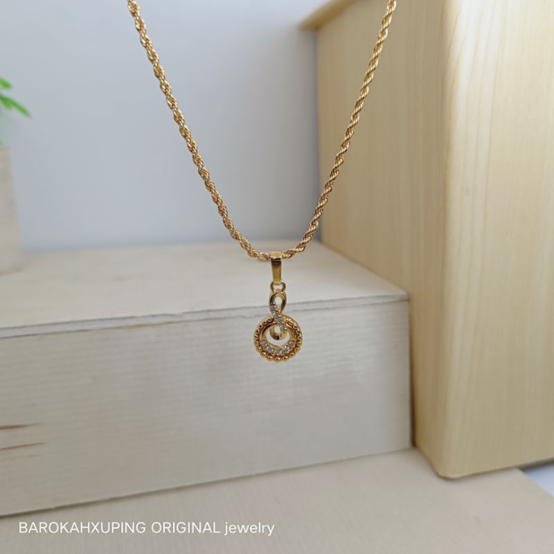 kalung xuping+kalung tambang+kalung dewasa/perhiasan lapis emas