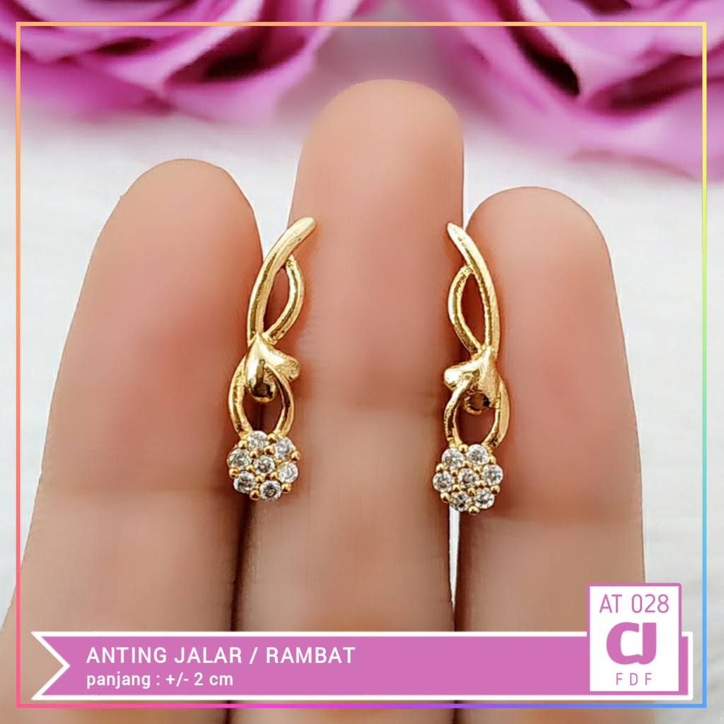 Anting xuping anting jalar dewasa lapis emas gold AT 028