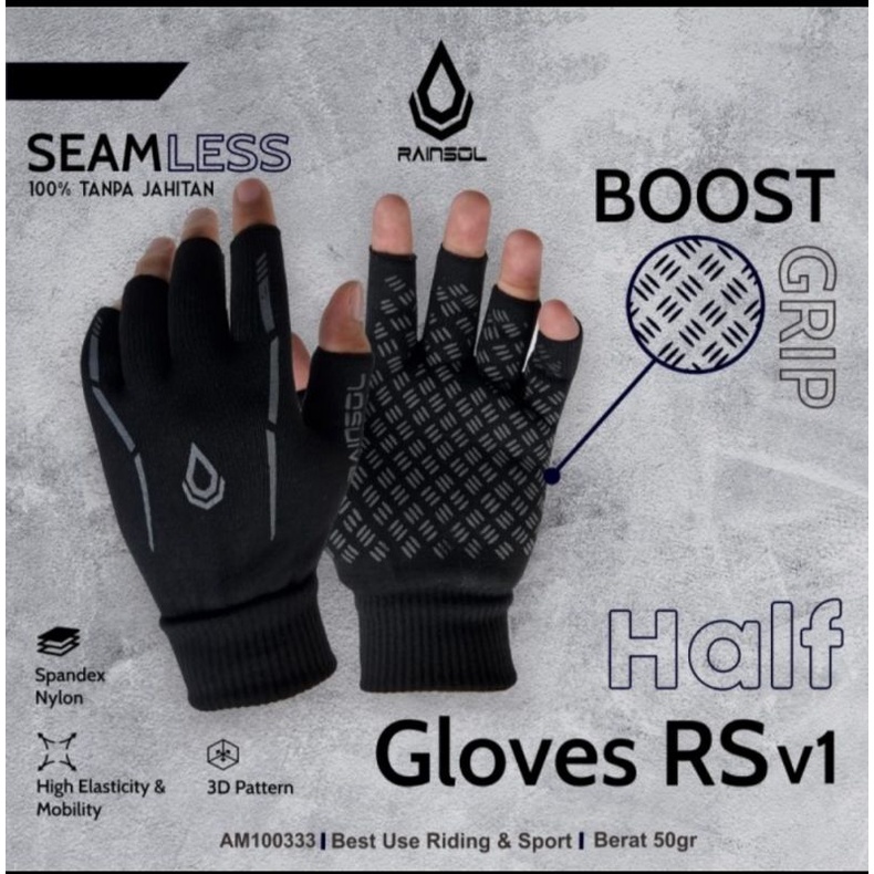 Sarung Tangan rainsol RAINSOL half finger / GLOVES HALF RAINSOL RSv1