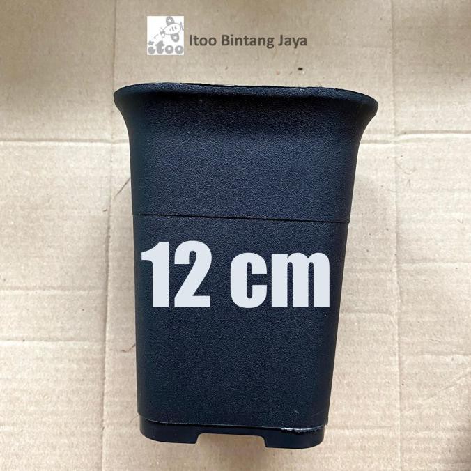 Best Seller] Pot Kotak Plastik Nkt 12 Cm Hitam