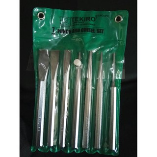Tekiro Punch and Chisel Pahat Besi Set 7 pcs Tekiro Tekiro Punch and Chisel Pahat Besi Set 7 pcs Tekiro