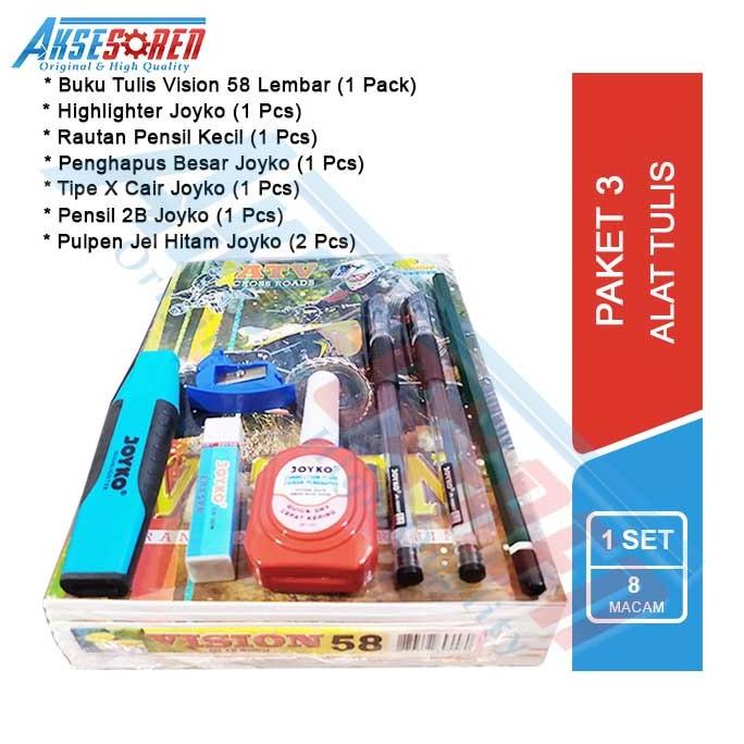 

Paket Alat Tulis Sekolah Anak TK SD SMP SMA 1 Set Perlengkapan Buku 58