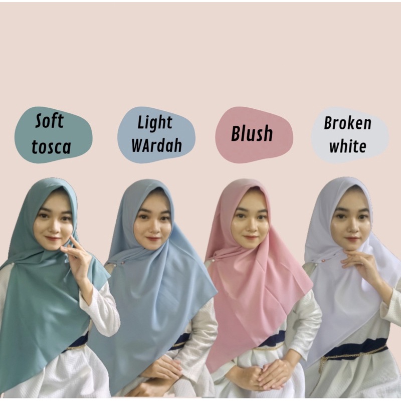 Jilbab Segiempat Diamond Syari Kemas Pouch Exclusive Wangi