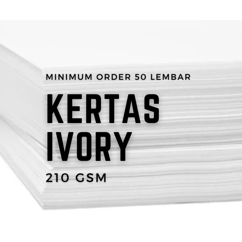 

KERTAS IVORY 210 GSM, UKURAN PLANO 65 X 100 CM, HARGA GROSIR