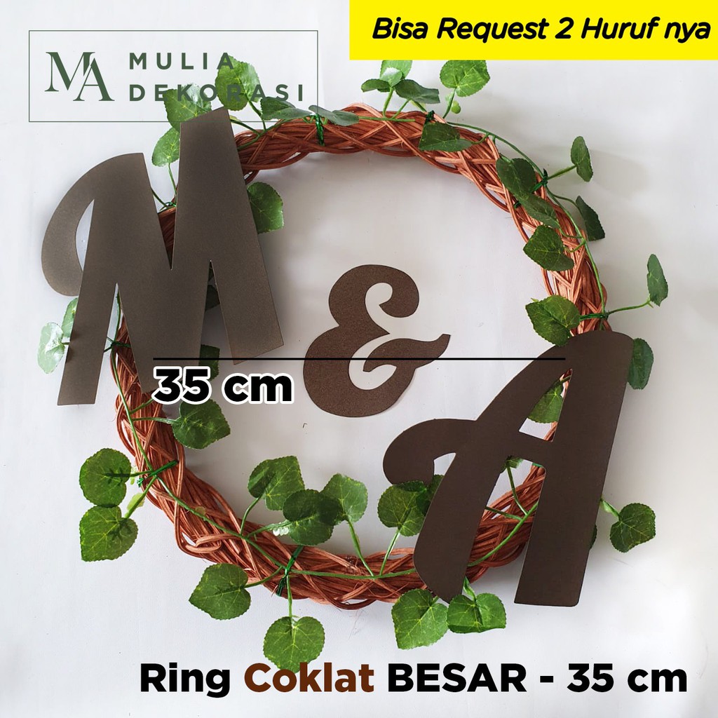 Lingkaran Rotan Dekorasi Ring Rotan Backdrop Hiasan Bunga dan Daun Rambat Nikahan Wedding Lamaran