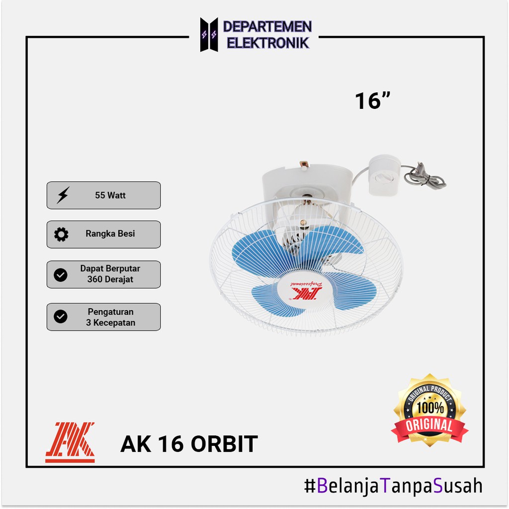 Kipas Angin / Orbit Fan AK 16&quot; MURAH BANGET / GARANSI RESMI