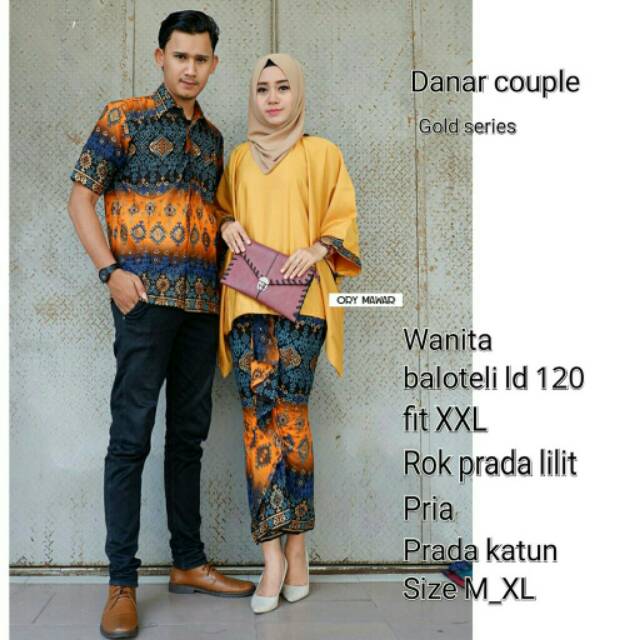 Couple Batik Jumbo Wanita RnB Batwing Murah Wanita Kekinian Sarimbit Lilit Prada Couple Lowo Gradasi