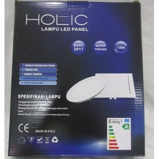 Lampu LED Panel Downlight 18w Kotak Terang Bergaransi Kualitas OK Holi