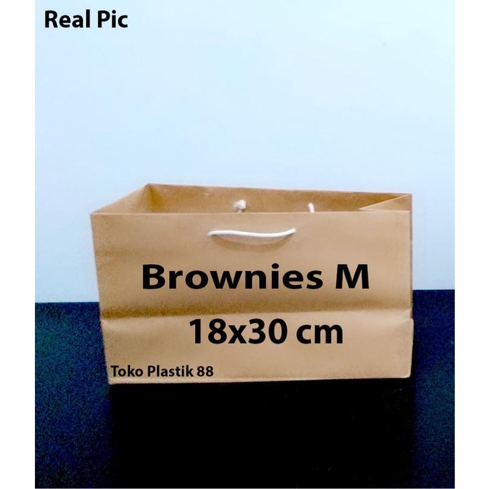

Goodiebag Paperbag Coklat Polos Size Brownies Medium (18 X 30 Cm)
