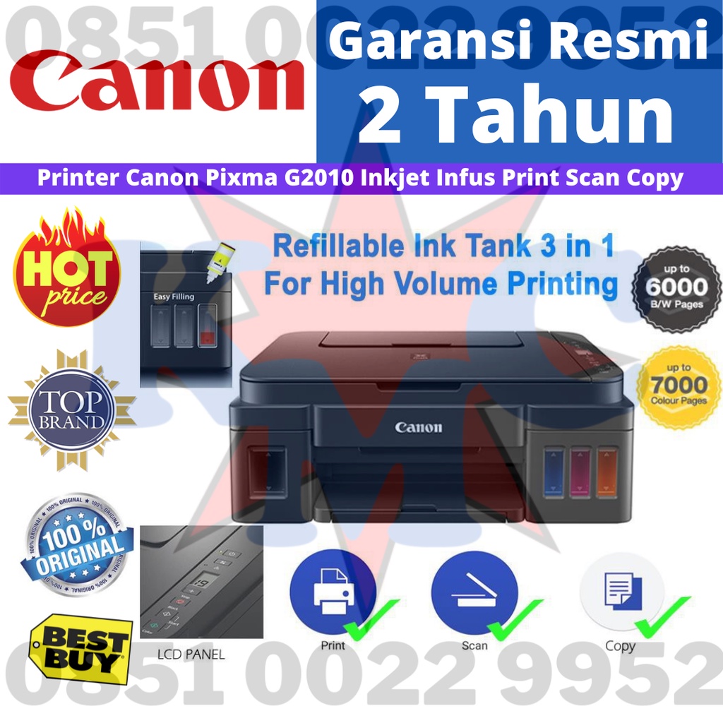 Canon Printer Pixma G-2010 G2010 G 2010  All in One pengganti G2000