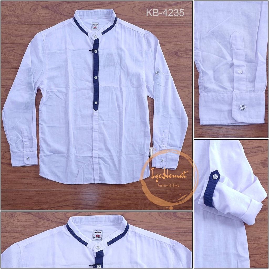 KEMEJA LAKI LAKI LENGAN PANJANG KOKO REGULAR FIT GABRIELLE XL[KB4235]