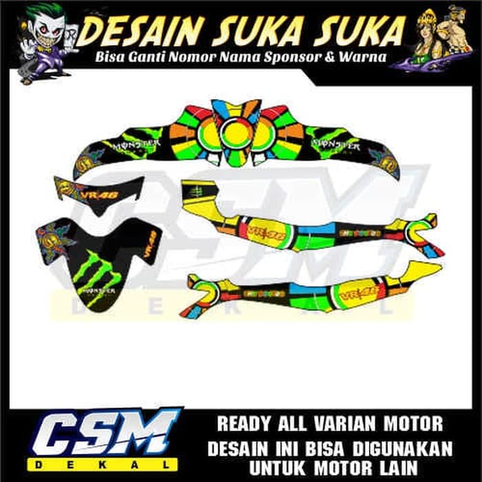 115 DEKAL DECAL MOTOR JUPITER Z STIKER STICKER STRIPING BODY monster