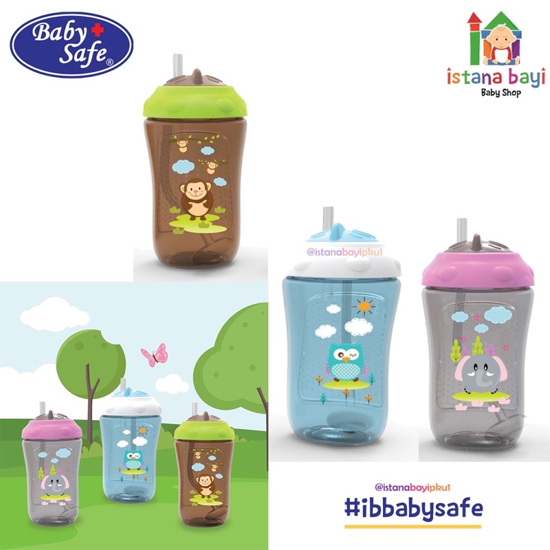 Baby Safe Weighted straw Cup 300 ml - Botol minum anak FS405