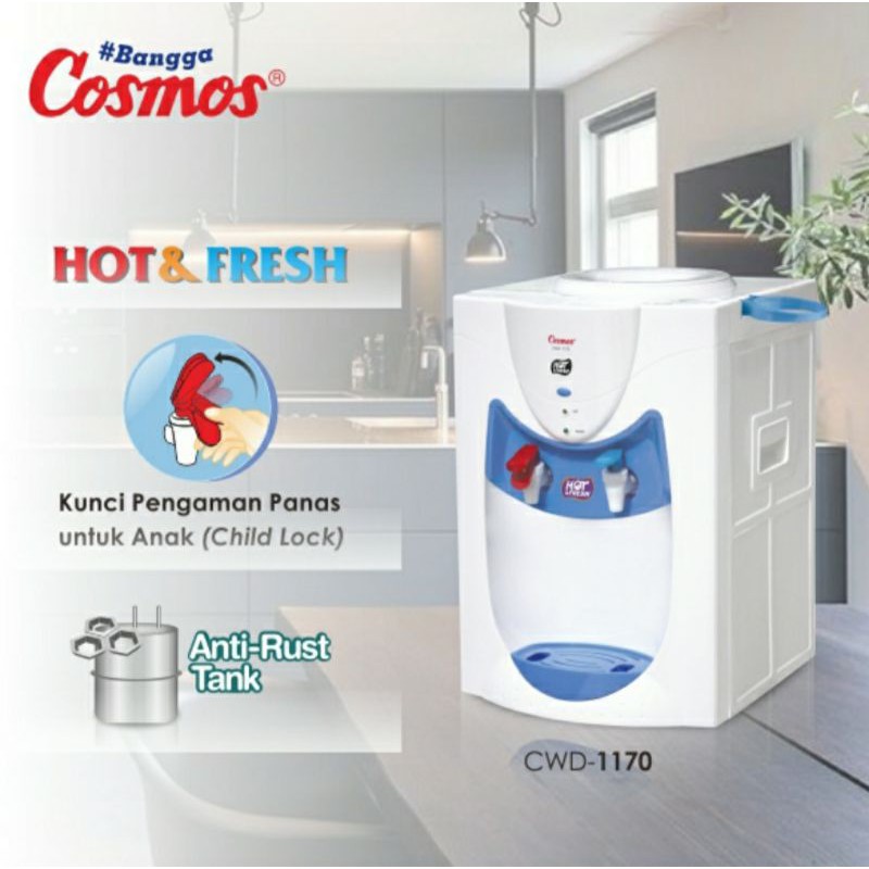 Dispenser Cosmos CWD 1170 Hot &amp; Normal Water Dispenser Cosmos 1170 Dispenser Galon Atas Cosmos CWD 1138 Cosmos 1138