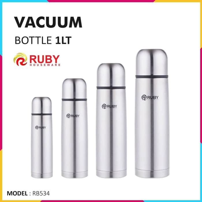 Botol Termos Vacuum Flask Ruby 1 Liter