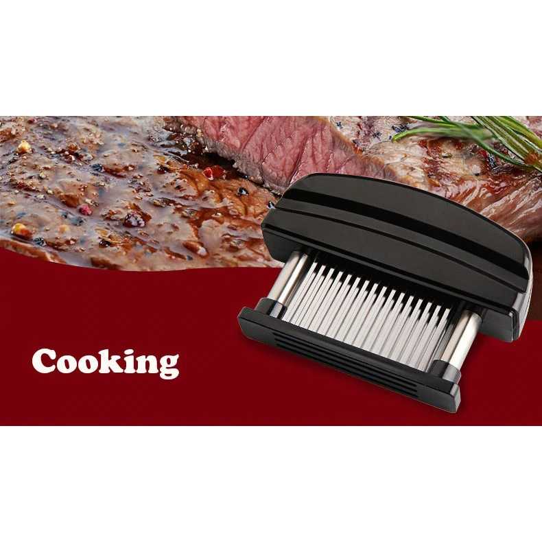 Penghalus Daging Steak Tenderizer Beef 48 Needle Blades Alat Tangan Pelunak Penghancur Daging Perlengkapan Dapur