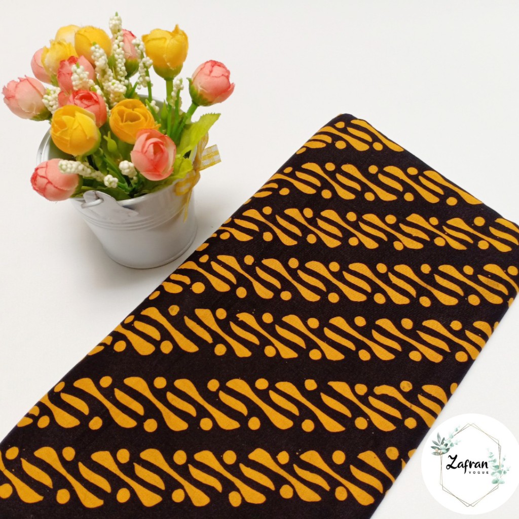 Kain Batik Parang Kuning Hitam
